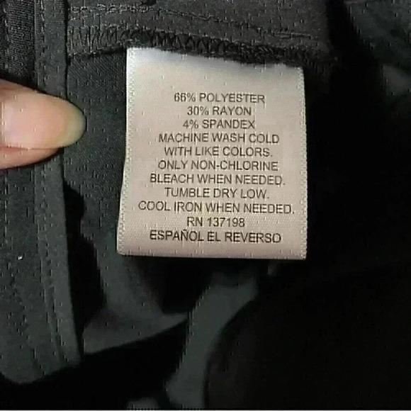 Danielle Bernstein Pants Women’s 8 Black Ring Zip  NWT - Picture 8 of 8